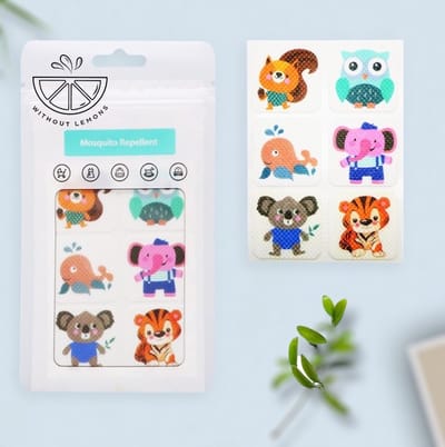 Without Lemon - Muggen stickers - Set van 60 stuks - Anti-muggen stickers - Citronella Stickers - Muggenwerende Mosquito Patch - Set D
