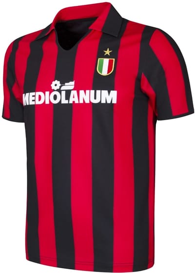 COPA - AC Milan 1988 - Retro Voetbalshirt - Heren - Zwart - Rood - L