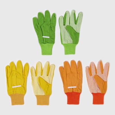Homescapes Tuinhandschoenen voor hem en haar – kleurrijke set van 3