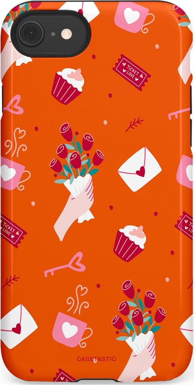 Casetastic Hoesje Geschikt voor Apple iPhone 7/8/SE - Stijlvolle Beschermende Duo-layer Case - Valentijnsdag Feest