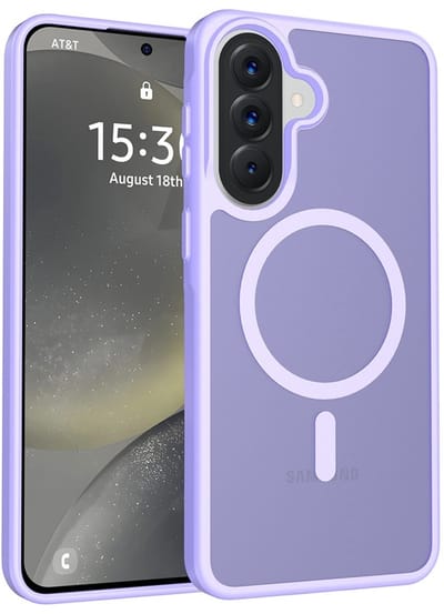 Coverup Hoesje - Geschikt voor Samsung Galaxy A57 Hoesje - Coverup Mat Transparante Back Cover - MagSafe Compatible - Paars