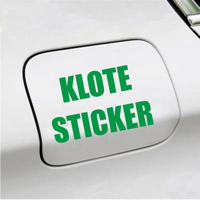 Bumpersticker - Klote Sticker - 8,2 X 12,7 - Groen