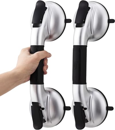 Suction Grip Rails voor Badkamer, 2 Stuks, Maximaal Houdvermogen 150kg, Antislip en Duurzaam