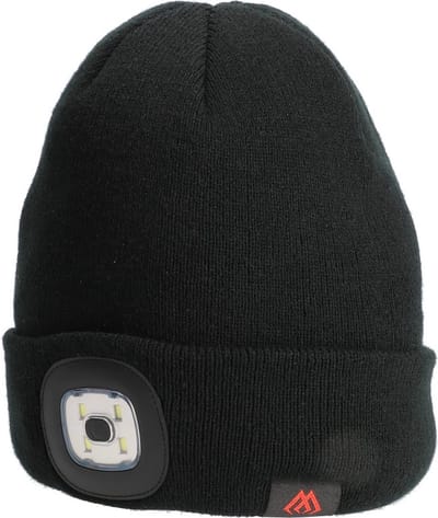 Hoogwaardige LED Wintermuts Oplaadbaar | 100% Acryl Warme Beanie met Lamp | Mikado