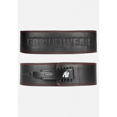 Gorilla Wear Halterriem - 4 Inch Premium Leather Lever Belt - Zwart - L/XL