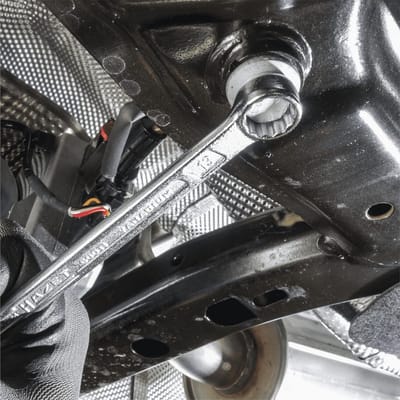 Combisleutel 30 mm met 15° Hoek en Dubbel T-Profiel Schacht