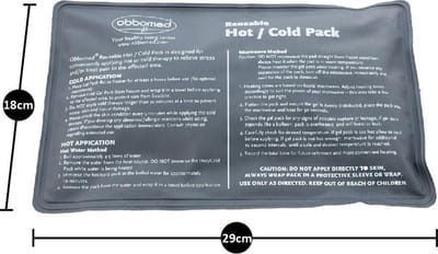 ObboMed MV- 5430 warm en koud kompres (hot-cold pack) - 3 stuks – herbruikbaar- standaardformaat (18 x 29cm) - hulpmiddel tegen spierpijn, stijve spieren en fysieke pijnen
