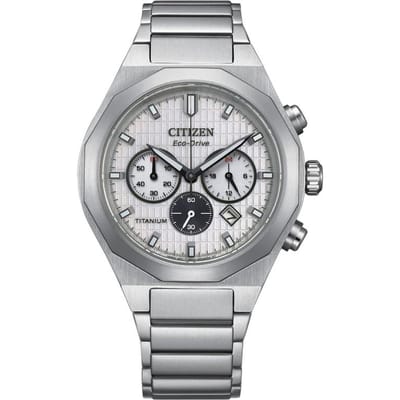 CITIZEN Eco-Drive Serie 50 Meter Waterdicht Solar Kwarts Super Titanium Band 41mm Herenhorloge Wit Wijzerplaat CA4690-51A blauw