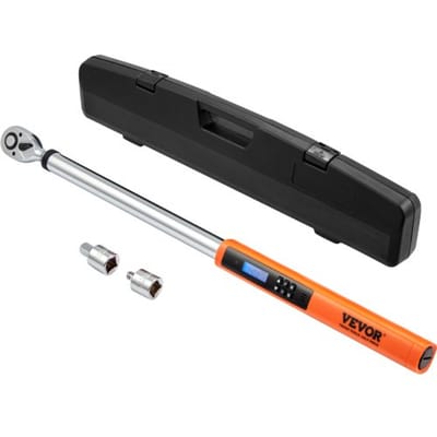 VEVOR momentsleutel 1/2", 34-340 Nm momentsleutel voor fiets, motor en auto, ± 2% foutnauwkeurigheid momentsleutelset, 1/2-3/8" & 1/2-1/4" adapter, 72 tanden ratelkop