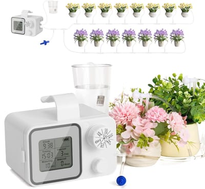 Automatisch Irrigatiesysteem voor 15 Potplanten met Programmeerbare Watertimer en Druppelirrigatie