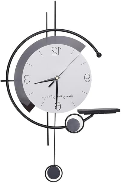 Grote Pendule Wandklok van 22,44 Inch met Cijferdial, Stijlvol Design voor Woonkamer en Kantoor, Perfecte Wanddecoratie voor Eetkamer en Thuis