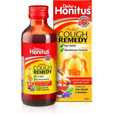 Chonitus: Sirop au Miel et au Tulsi (100 ml), Sirop Honitus Pour la Toux, Dabur