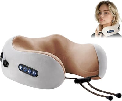 carmdering - Elektrische nekmassager U-vormig massagekussen Multifunctionele nekmassager voor thuis Draagbaar oplaadbaar schouder- en nekkussen