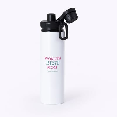 Hacebo® - world's best mom waterfles met draaidop zwart - Mama - moeder - moederdag cadeautjes - verjaardagscadeau - kado - water fles - 850ML