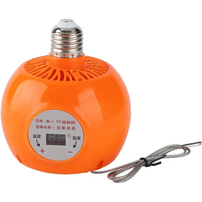 Lampe chauffante E27 à température constante et réglable pour volailles, lapins, poulets, canards, 150 W orange