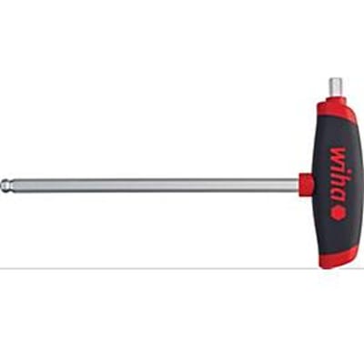 WIHA stiftsleutel met kruisgreep, SW 3 mm, bladlengte 150 mm, zeskantige kogelkop, zijdelingse aandrijving, chroom vanadium staal