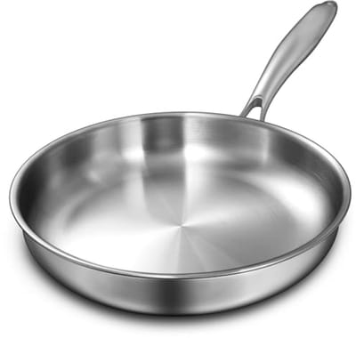 12 Inch Tri-Ply Roestvrijstalen Koekenpan - Inductie Compatibel
