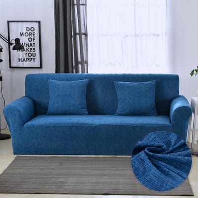 Elastische Bankhoes Spandex Slipcovers Bankhoes voor Woonkamer Universele Allesomvattende Hoekbankhoes 1/2/3/4 zits 1pc 1-Seat 90-140cm gray