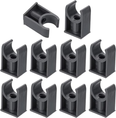 Slangbevestigingen PVC - U-vormige houders - Slangen Bevestigen - Robuust Materiaal - 16 Stuks - Grijs