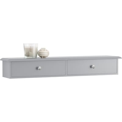 SoBuy FRG43-W Badkamermuurkast - Wit Houten Composiet met 2 Lades