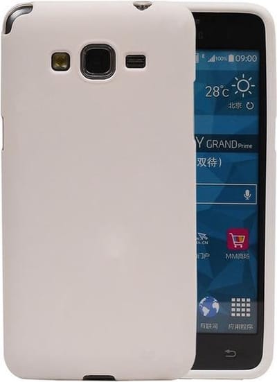 Wit Zand TPU back case cover hoesje voor Samsung Galaxy Grand Prime