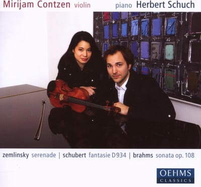 Mirijam Contzen & Herbert Schuch - Brahms: Serenade For Violin And Piano | Fantasie D934 | Sonata Op.108 (CD)