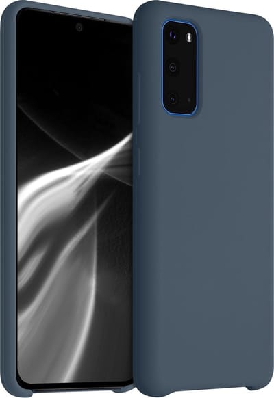 kwmobile telefoonhoesje geschikt voor Samsung Galaxy S20 - Hoesje met siliconen coating - Smartphone case in leisteen