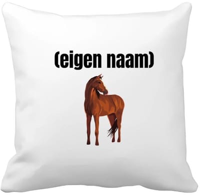 Akyol - paard Kussen hoes - Paarden - paardenliefhebebrs - met eigen naam - paarden spullen - gepersonaliseerd - - 40 bij 40 cm