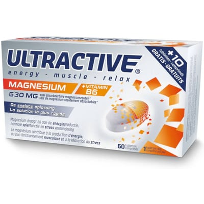 Ultractive® Magnesium + Vitamine B6 10 Tabletten GRATIS 60