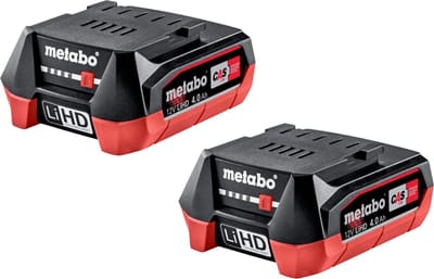 Metabo accuset 2x LiHD accupack 12 V 4,0 Ah / 4000 mAh Li-Ion met laadniveau-indicator ( 2x 625349000 )