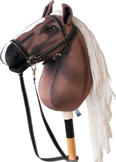 Realistisch Hobby-Paard op Stok met hoofdstel en teugels - Afneembare stok voor reizen