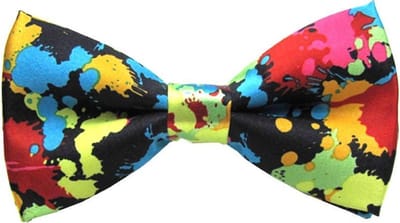 Fako Fashion® - Vlinderstrik - Vlinderdas - Print - 12cm - Verfspetters