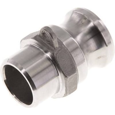 Camlock DN 20 (3/4'') Koppeling RVS met lasuiteinde (26.9 mm) Type F (AS) MIL-C-27487