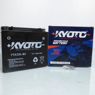 Batterie SLA Kyoto pour Moto Moto Guzzi 1200 Mgs-01 Corsa 2007 YTX20L-BS / 12V 18Ah Neuf