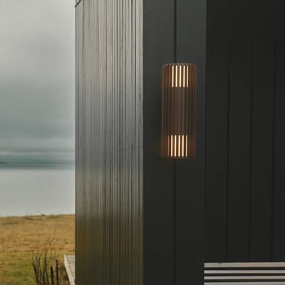 Nordlux Buitenwandlamp Aludra Double Seaside aluminium bruin 2-lamps.