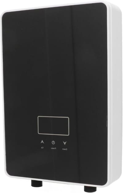 Tankloze Boiler - Instant Waterverwarmer - Direct Warm Water - Roestvrijstalen Beker - 34B x 13H cm - Zwart