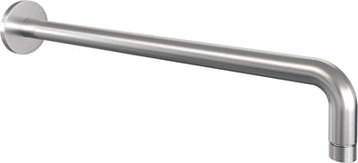 Brauer Brushed Edition thermostatische inbouw regendouche met drukknoppen SET 58 met 30 cm douchekop en gebogen muurarm en 3-standen handdouche en doucheslang en wandaansluitbocht RVS geborsteld PVD