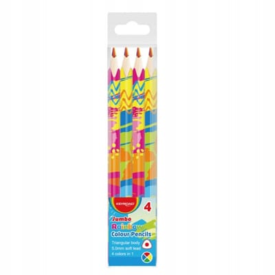 Keyroad Jumbo Regenboog Driehoekige Kleurpotloden 4 st.