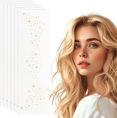 6 Stuks Make-up Patches voor Vlekken - Waterdichte Tijdelijke Freckles, Schattige Make-up Accessoires voor Vrouwen, Neppuntjes voor een Speelse Look