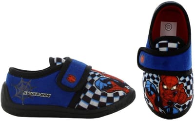 Spiderman - Pantoffels kinderen voor jongens - Sloffen kind met klittenbandsluiting - Schoenen van 2 tot 8 jaar - Maat 25 - Blauw
