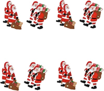 16x stuks houten kersthangers kerstmannen 6 cm kerstornamenten - Kerstversiering ornamenten/kerstboomversiering
