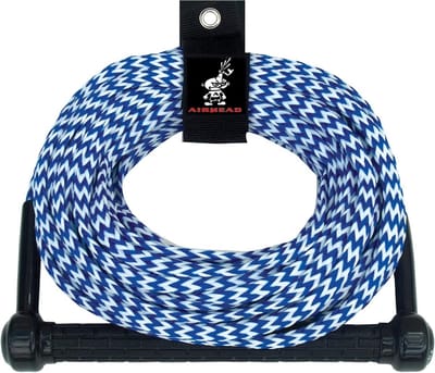 75 Voet Waterskitouw – 13 inch Tractor-Grip Handvat – 16-Strengs UV-Bestendig Touw – Geschikt voor Waterskiën, Wakeboarden en Kneeboarden – Met Touwhouder