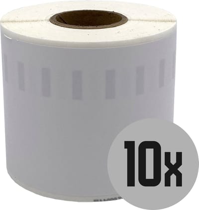DULA Dymo kompatible Etiketten, S0722430 99014, 101 x 54 mm, Weiß, Abnehmbar, 10 Rollen, 220 Etiketten pro Rolle