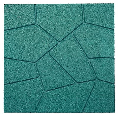 Dual-Side Tuin Rubber Bestrating 16"x16" voor Veiligheid Tegels en Paden
