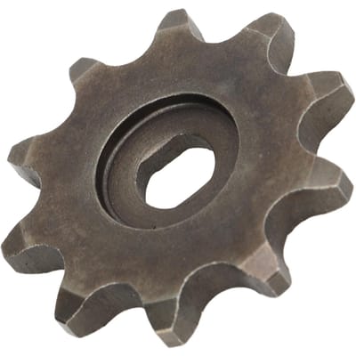 10 Tanden Fiets Motor Tandwiel Koolstofstaal Vervanging 10T Fiets Kettingwiel voor Motor met Vertanding 5mm gray