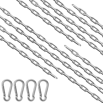 Roestvrijstalen ketting - Metalen schakelketting - Voorwerpen ophangen - Corrosiebestendig 304 staal - 4 meter 3 mm - Zilverkleurig