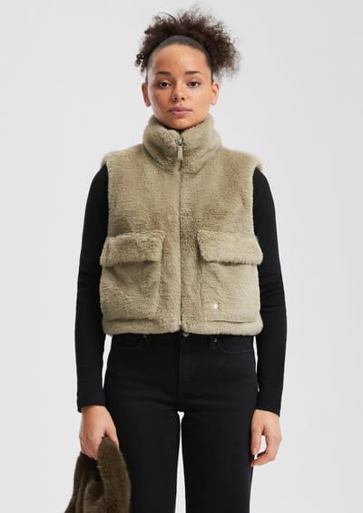 Q/S designed by - Dames jas - Maat L - Vrouwen - Bruin - voering