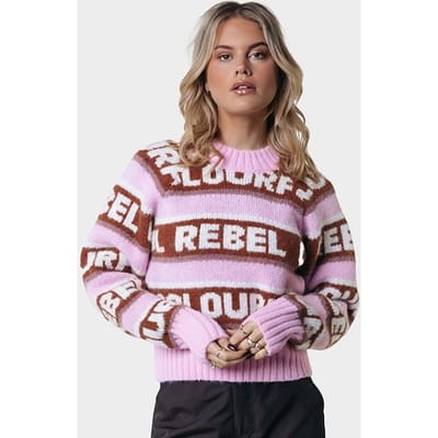 Colourful Rebel Ximenia Cr Intarsia Knitted Sweater Multicolor Größe: XS | Strickpullover Outlet | Damen