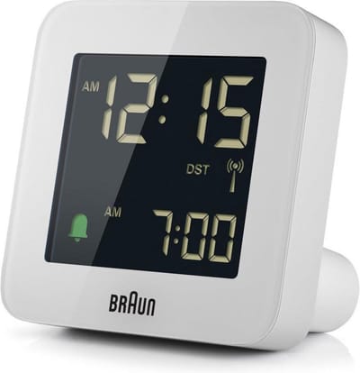 Braun BC09W-DCF - Wekker - Digitaal - Radiogestuurde tijdsaanduiding - Wit