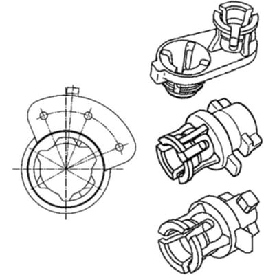 Beugel, actuator-licht afstelling HELLA 8HG 183 586-001